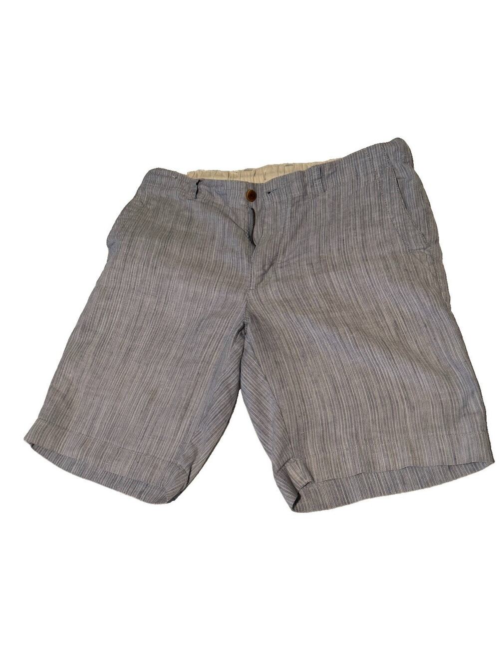 Tommy Bahama Men’s Shorts Medium Blue Gray Stripe Drawstring Elastic Waist